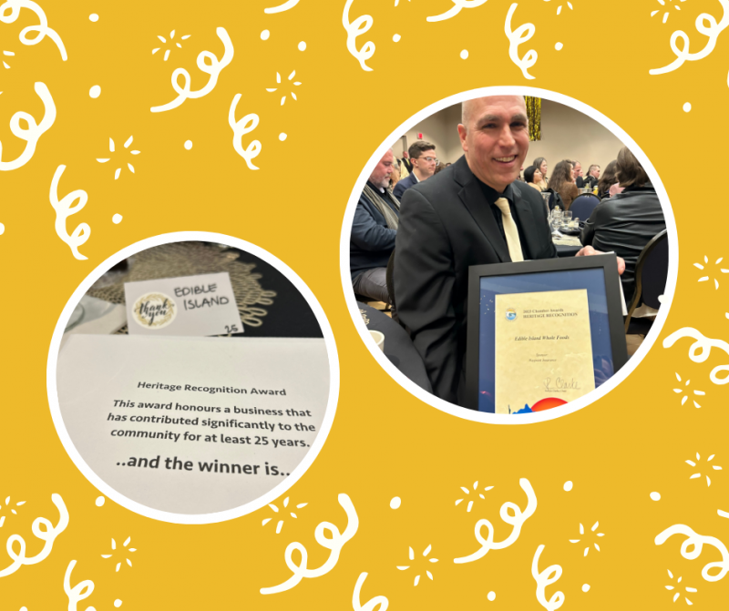 It's An Honour to Receive The Comox Valley Chamber of Commerce Heritage Award