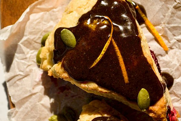 Make Healthy Holiday Memories: Cranberry Scones with Pumpkin Seed Glaze